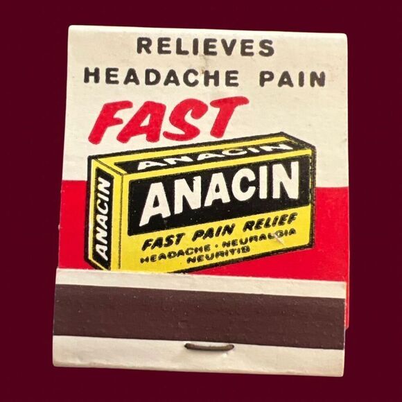 Vintage Dristran Preparation H & Anacin Matchbook Unstruck RARE - Picture 2 of 3